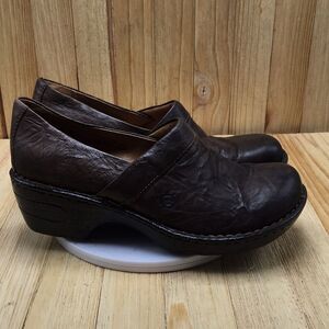 Born Shoes Women Size 8 Dark brown 0882 Clogs Mule